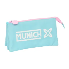 Тройной пенал Munich Heaven Небесный синий 22 x 12 x 3 cm