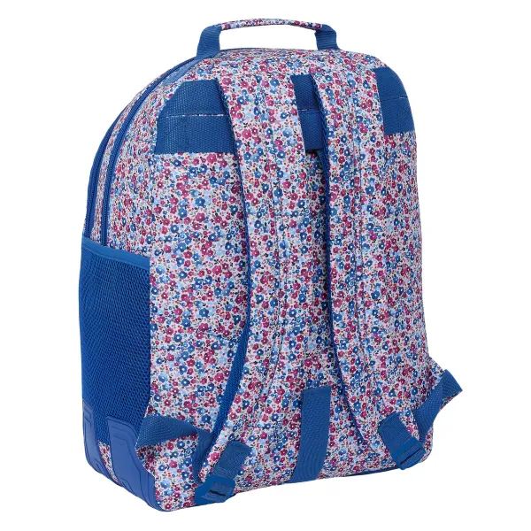 Mokyklinis krepšys Nait Nait Flores coimbra azul Mėlyna 32 x 42 x 15 cm