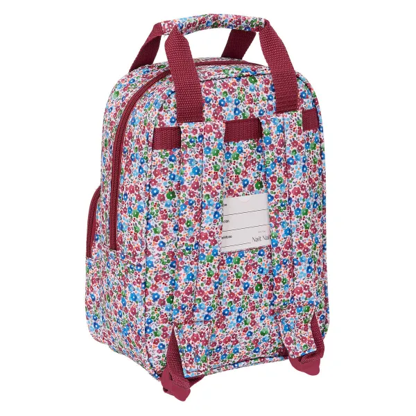 Skolas soma Nait Nait Flores coimbra burdeos Bordo 20 x 28 x 8 cm