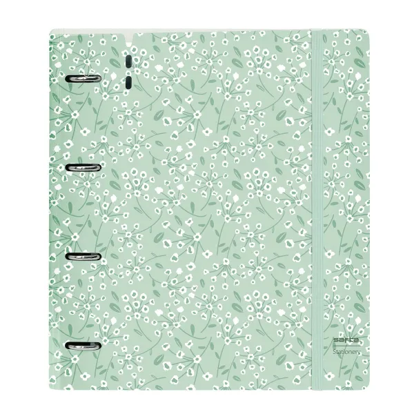 Gredzenveida stiprinājums Safta Light green flowers Zaļš 27 X 32 X 4 cm