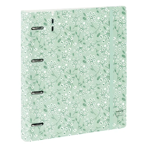 Папка-регистратор Safta Light green flowers Зеленый 27 X 32 X 4 cm