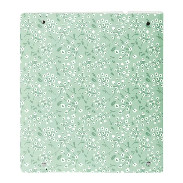 Папка-регистратор Safta Light green flowers Зеленый 27 X 32 X 4 cm