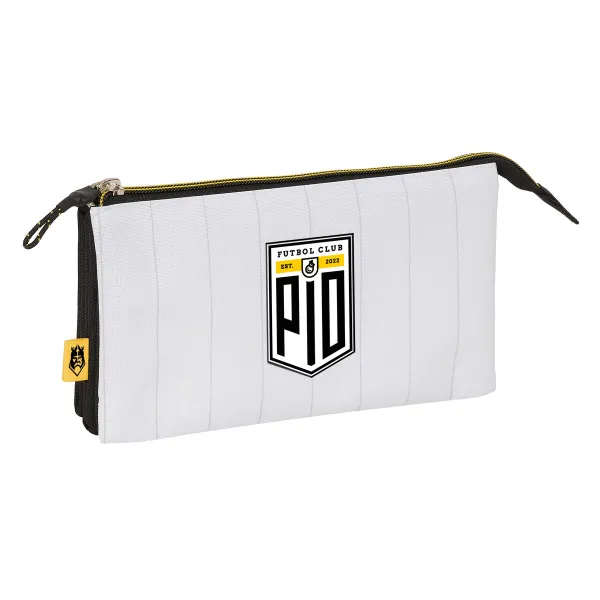 Triple Carry-all Kings League PÍo White Black 22 x 12 x 3 cm