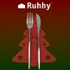 Cutlery case - Christmas trees 12 pcs. Ruhhy 22304