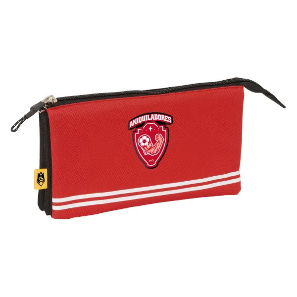 Trīsvietīgs futrālis Kings League Aniquiladores Sarkans 22 x 12 x 3 cm