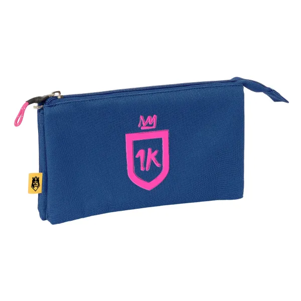 Trīsvietīgs futrālis Kings League 1k Zils 22 x 12 x 3 cm