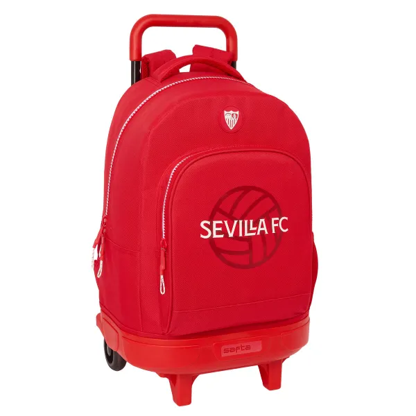 Reppu pyörillä Sevilla Fútbol Club Punainen 33 x 45 x 22 cm