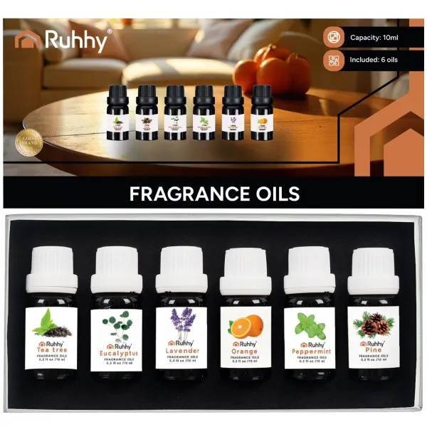 Kvapieji aliejai - 6 vnt. rinkinys, 10 ml, Ruhhy 21939