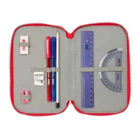 Kolmoiskynäkotelo Atlético Madrid Punainen 12,5 x 19,5 x 5,5 cm 36 Kappaletta