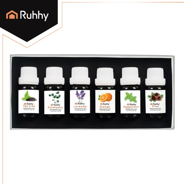 Kvapieji aliejai - 6 vnt. rinkinys, 10 ml, Ruhhy 21939