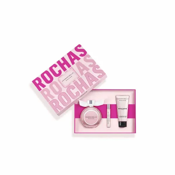 Rochas Mademoiselle Eau De Parfum Spray 90ml Set 3 Pieces