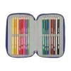 Triple Pencil Case F.C. Barcelona 24/25 Maroon Navy Blue 12,5 x 19,5 x 5,5 cm 36 Pieces
