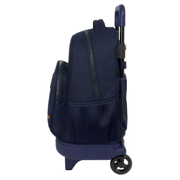 School Rucksack with Wheels Real Madrid C.F. Navy Blue 33 x 45 x 22 cm