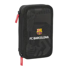 Двойной пенал F.C. Barcelona Black Чёрный 12.5 x 19.5 x 4 cm 29 Предметы