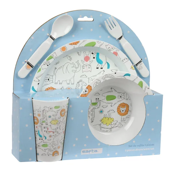 Lasten astiasto Safta Zoo Polyesteri 26 x 26 x 9 cm