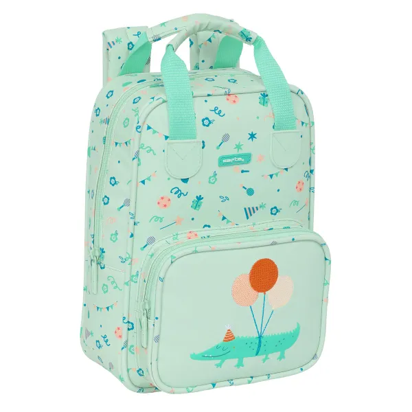 Bērnu soma Safta Fiesta Zaļš 20 x 28 x 8 cm