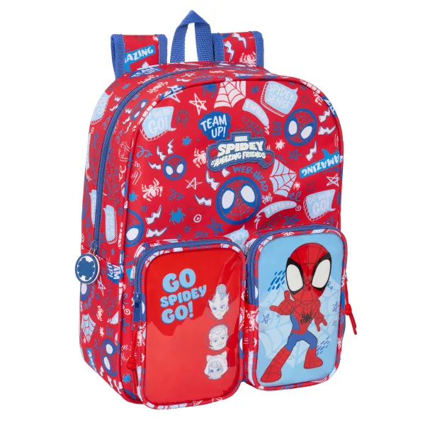 Koululaukku Spider-Man Rescue Sininen Punainen 26 x 34 x 11 cm