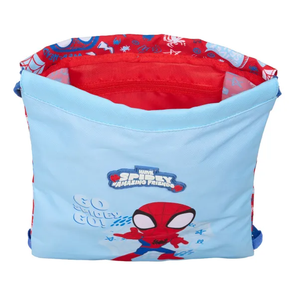 Сумка-рюкзак на веревках Spider-Man Rescue Синий Красный 26 x 34 x 1 cm