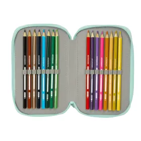 Koululaisen penaali lisätarvikkeilla Disney Sininen 12,5 x 19,5 x 5,5 cm 37 Kappaletta