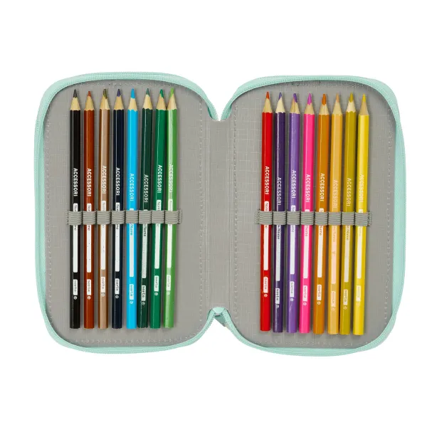 Skolas Penālis ar Piederumiem Disney Zils 12,5 x 19,5 x 5,5 cm 37 Daudzums