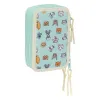 Koululaisen penaali lisätarvikkeilla Disney Sininen 12,5 x 19,5 x 5,5 cm 37 Kappaletta