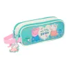 Двойной пенал Peppa Pig Pretty flowers Жёлтый Мята 21 x 8 x 6 cm