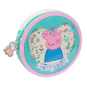 Koululaisen penaali lisätarvikkeilla Peppa Pig Pretty flowers Keltainen Mintunvihreä 18 Kappaletta