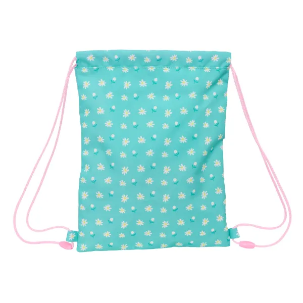 Сумка-рюкзак на веревках Peppa Pig Pretty flowers Жёлтый Мята 26 x 34 x 1 cm