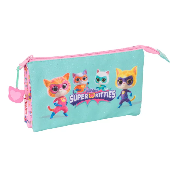 Ceļasoma SuperKitties Rozā Tirkīzs 22 x 12 x 3 cm