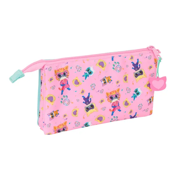 Ceļasoma SuperKitties Rozā Tirkīzs 22 x 12 x 3 cm