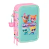 Trigubas penalas SuperKitties Rožinė Turkis 12,5 x 19,5 x 5,5 cm 37 Dalys