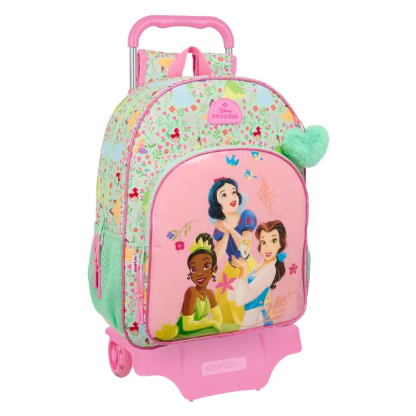 Skolas soma Disney Princess Bloom Zaļš Rozā 33 x 42 x 14 cm