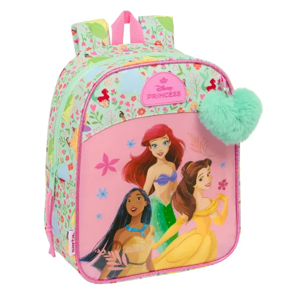 Skolas soma Disney Princess Bloom Zaļš Rozā 22 x 27 x 10 cm