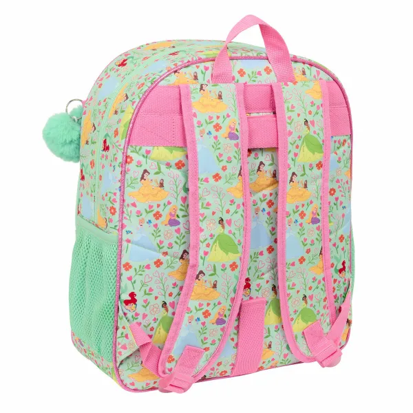 Skolas soma Disney Princess Bloom Zaļš Rozā 32 x 38 x 12 cm