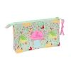 Trigubas penalas Disney Princess Bloom Žalia Rožinė 22 x 12 x 3 cm