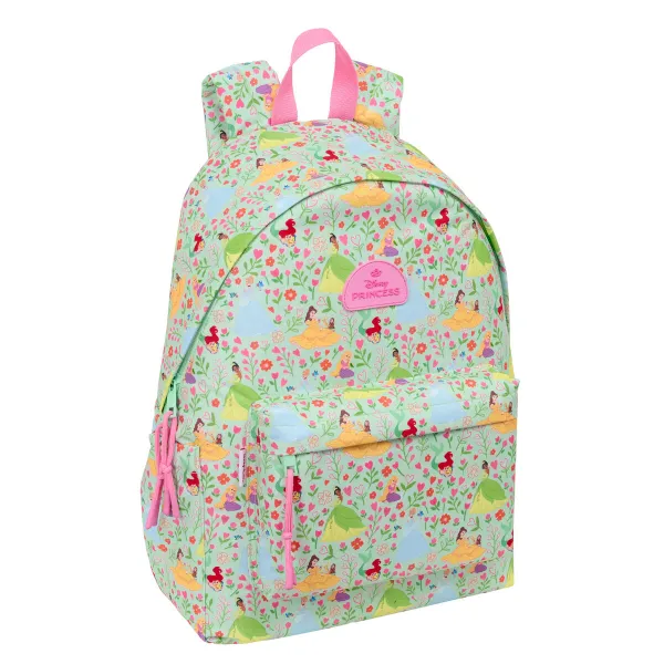 Koululaukku Disney Princess Bloom Vihreä Pinkki 31 x 43 x 13 cm
