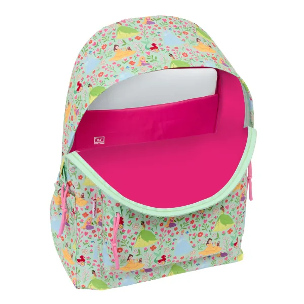 Skolas soma Disney Princess Bloom Zaļš Rozā 31 x 43 x 13 cm