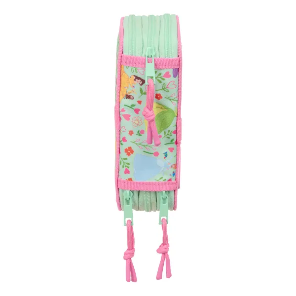 Koululaisen penaali lisätarvikkeilla Disney Princess Bloom Pinkki Akvamariini 12,5 x 19,5 x 5,5 cm 37 Kappaletta