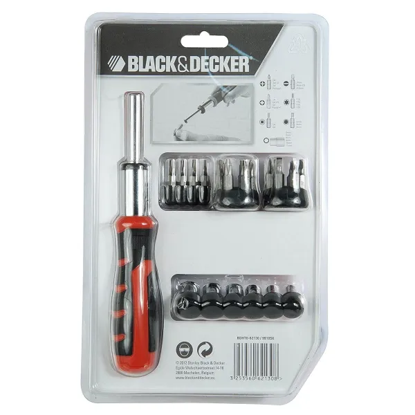 Bit set with screwdriver Black & Decker BDHT0-62130 29 Dalys