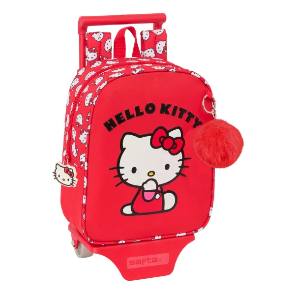 Koululaukku Hello Kitty Iconic Valkoinen Punainen 22 x 27 x 10 cm