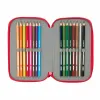 Тройной пенал Hello Kitty Iconic Белый Красный 12,5 x 19,5 x 5,5 cm 37 Предметы