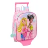Mokyklinė kuprinė su ratukais Barbie Painterly Rožinė Dangaus mėlynumo 22 x 27 x 10 cm