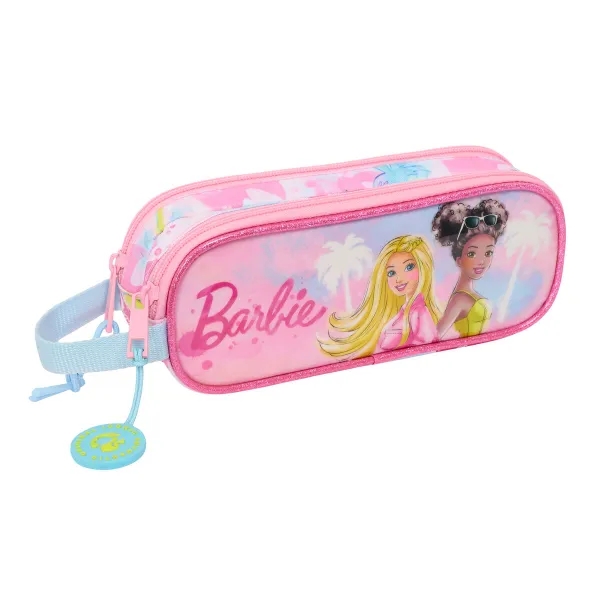 Divkāršs futrālis Barbie Painterly Rozā Debesu zils 21 x 8 x 6 cm