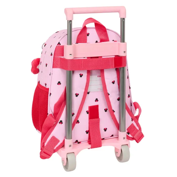 Mokyklinė kuprinė su ratukais Minnie Mouse Naive Rožinė 28 x 34 x 10 cm