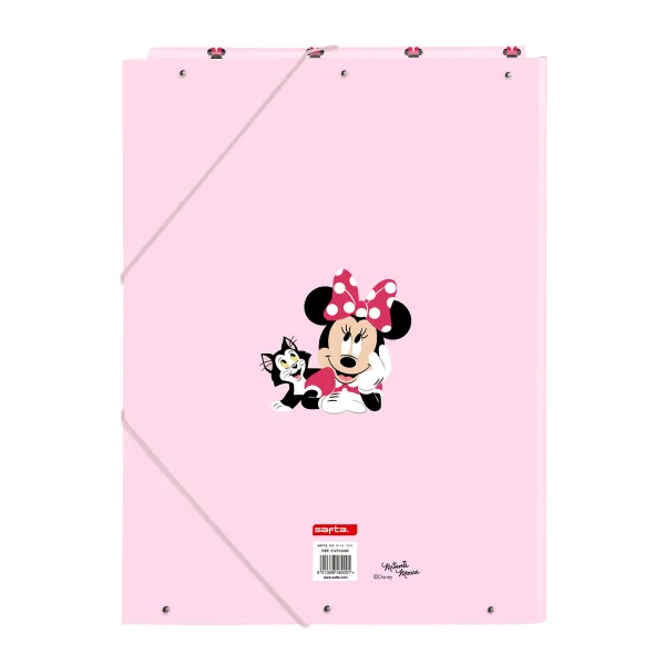 Žiedinis segtuvas Minnie Mouse Naive Rožinė A4 26 x 33.5 x 2.5 cm