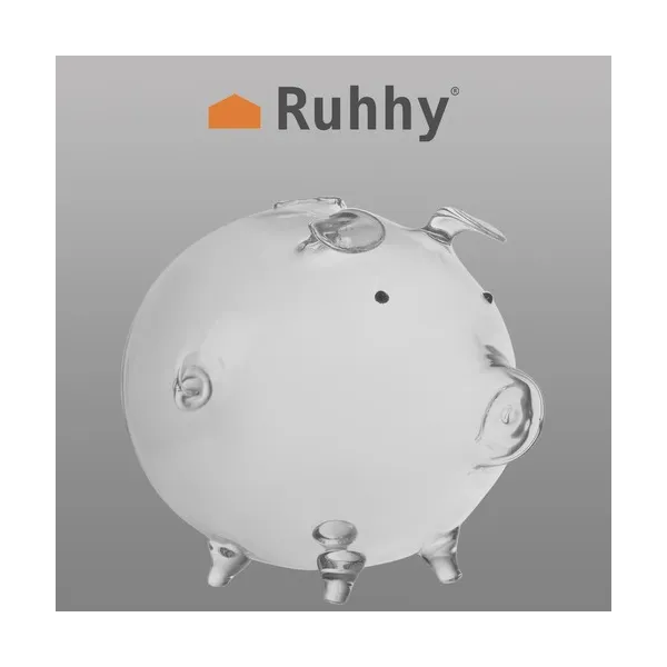 Piggy bank - stiklinė kiaulė Ruhhy 22588