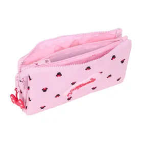 Kolmilokeroinen laukku Minnie Mouse Naive Pinkki 22 x 12 x 3 cm