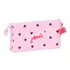 Kolmilokeroinen laukku Minnie Mouse Naive Pinkki 22 x 12 x 3 cm