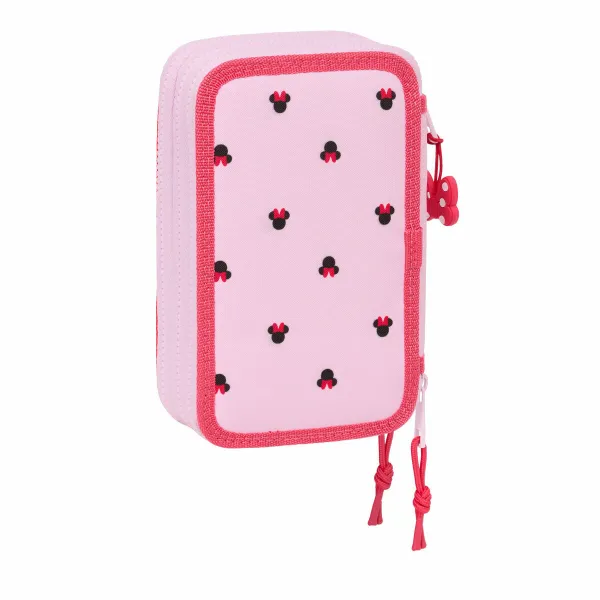 Triple Pencil Case Minnie Mouse Naive Pink 12,5 x 19,5 x 5,5 cm 37 Pieces