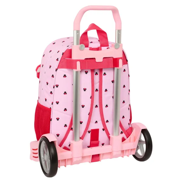 School Rucksack with Wheels Minnie Mouse Naive Pink 33 x 42 x 14 cm